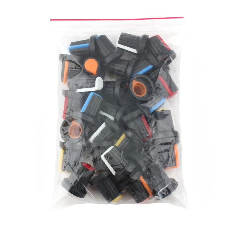 30Pcs 5color WH148 Potentiometer knob cap(copper core) 15X17mm 6mm Shaft Hole AG2 Power Adapter switch Caps Switch Button Cap