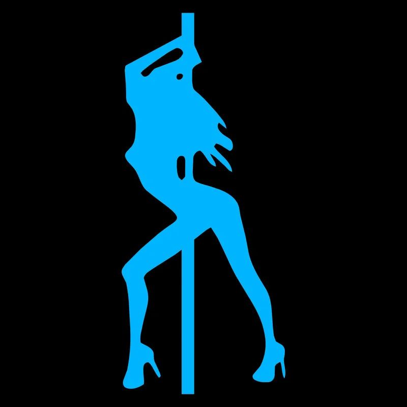 Pole Dance Stripper Sexy Hot Girl Glow Sticker Bar Wall Switch Decoration Fridge Door Laptop Car Body Window Bumper Vinyl Decal