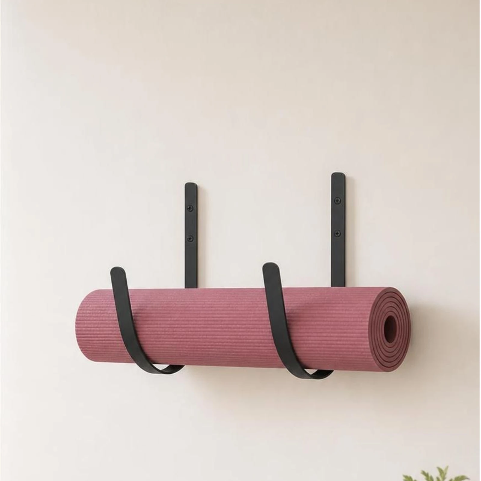 Exercise Mat Mat Holder Minimalist Exercise Mat Mat Wall Mount Slim Strong for Yogi, Home Gym, Living Room