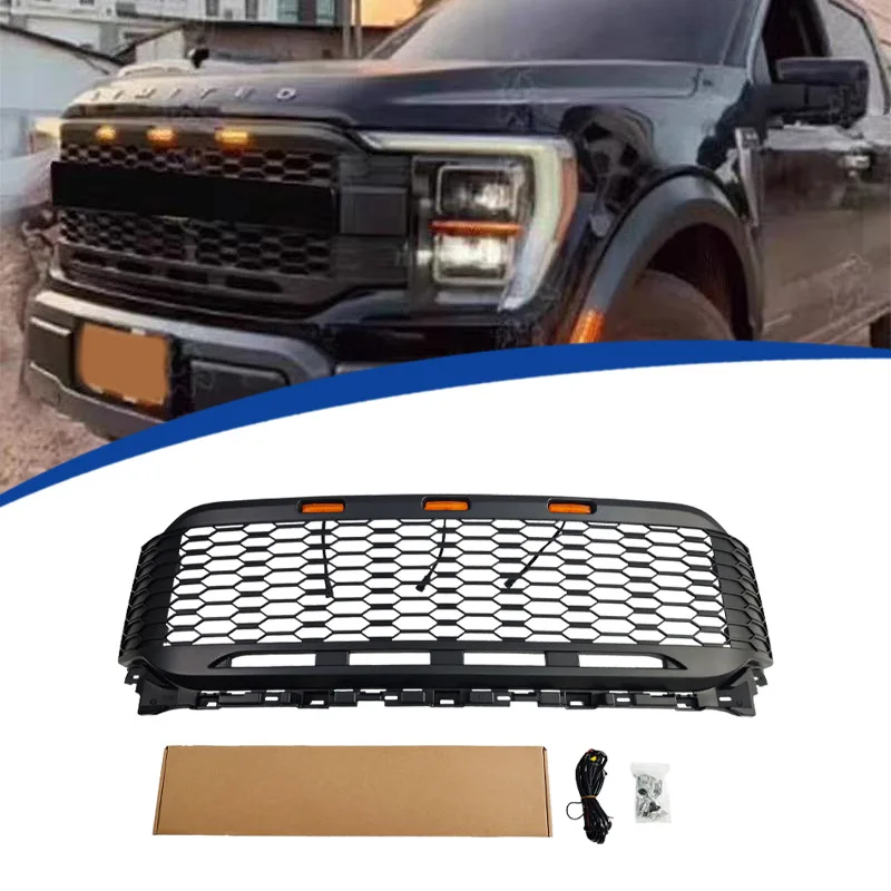 

For 2021-2023 Ford F150 Raptor Style Mesh Grille ABS Plastic Direct Replacement