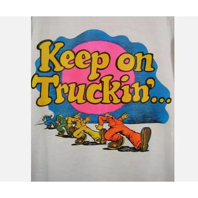R Crumb 1960S Keep On Truckin For Fan White T Shirt Full Size S 5Xl