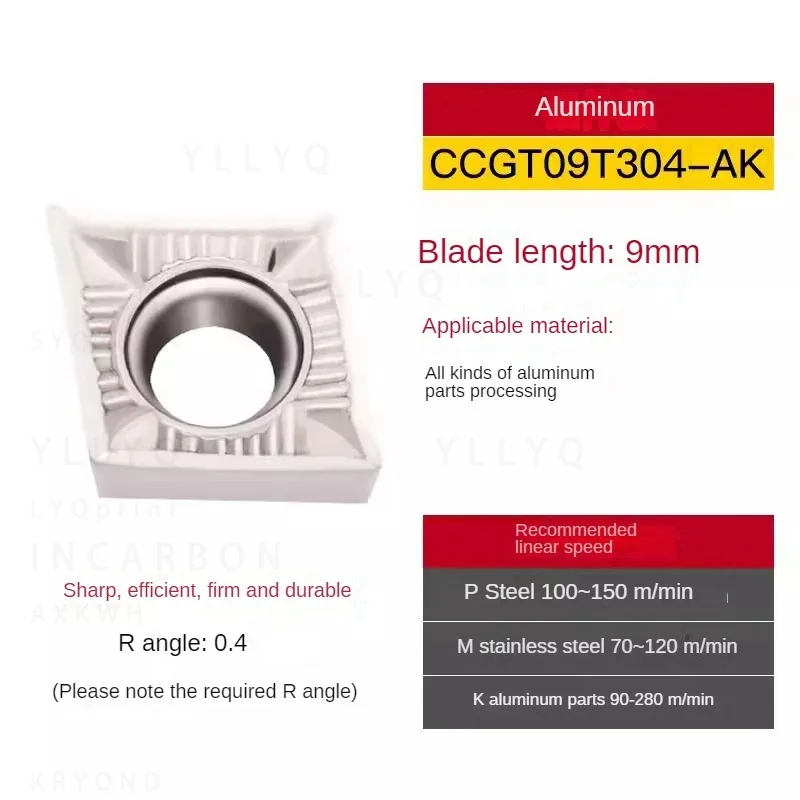 CCMT09T304 CCMT120408 Carbide Turning Inserts CNC Lathe Boring Tool Diamond Blade for Steel Stainless Cast Iron Cutting