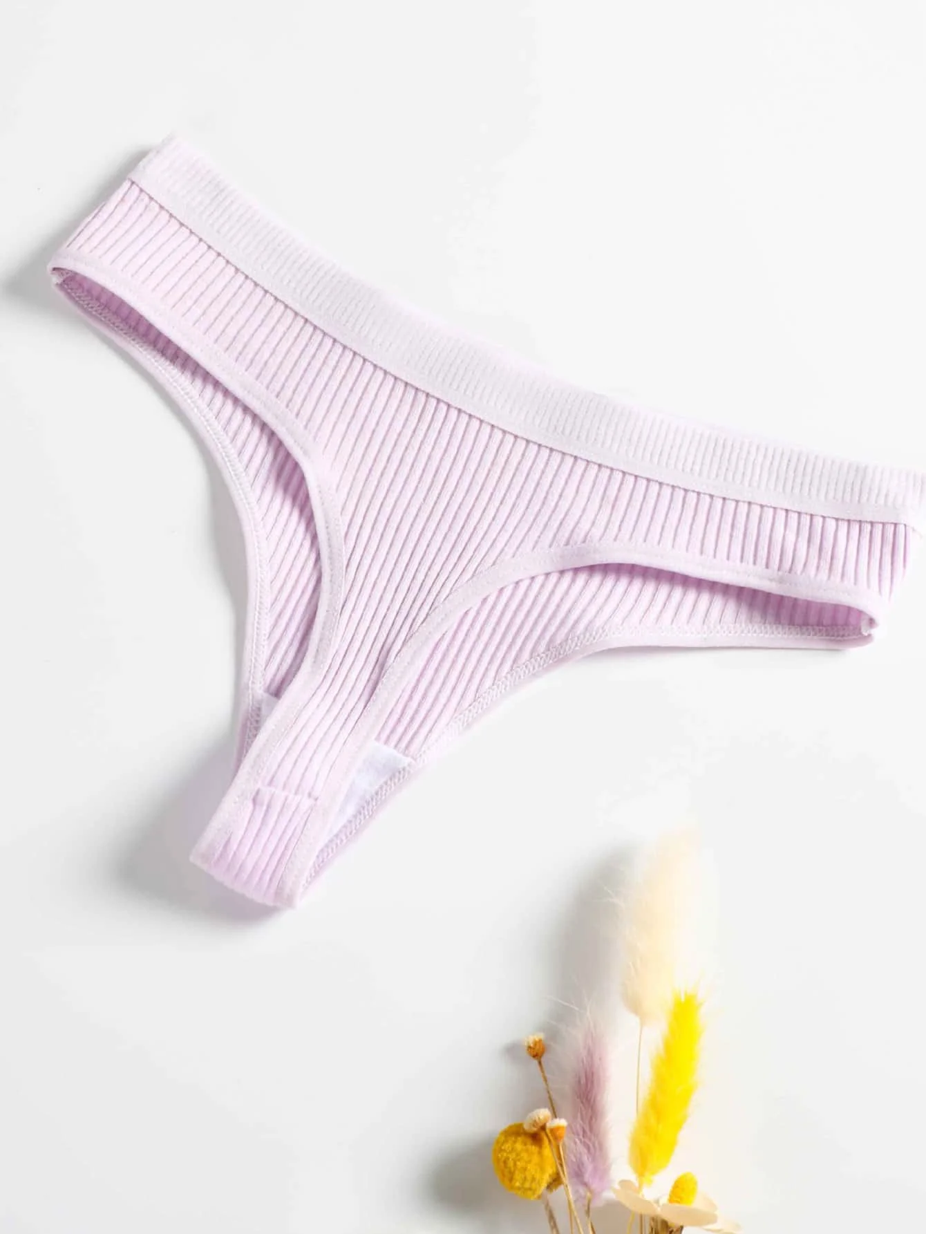 7 قطع من سيور بسيطة ومثيرة ومنخفضة الخصر للنساء بألوان مختلفة، سيور مريحة من القطن الخالص قابلة للتنفس،