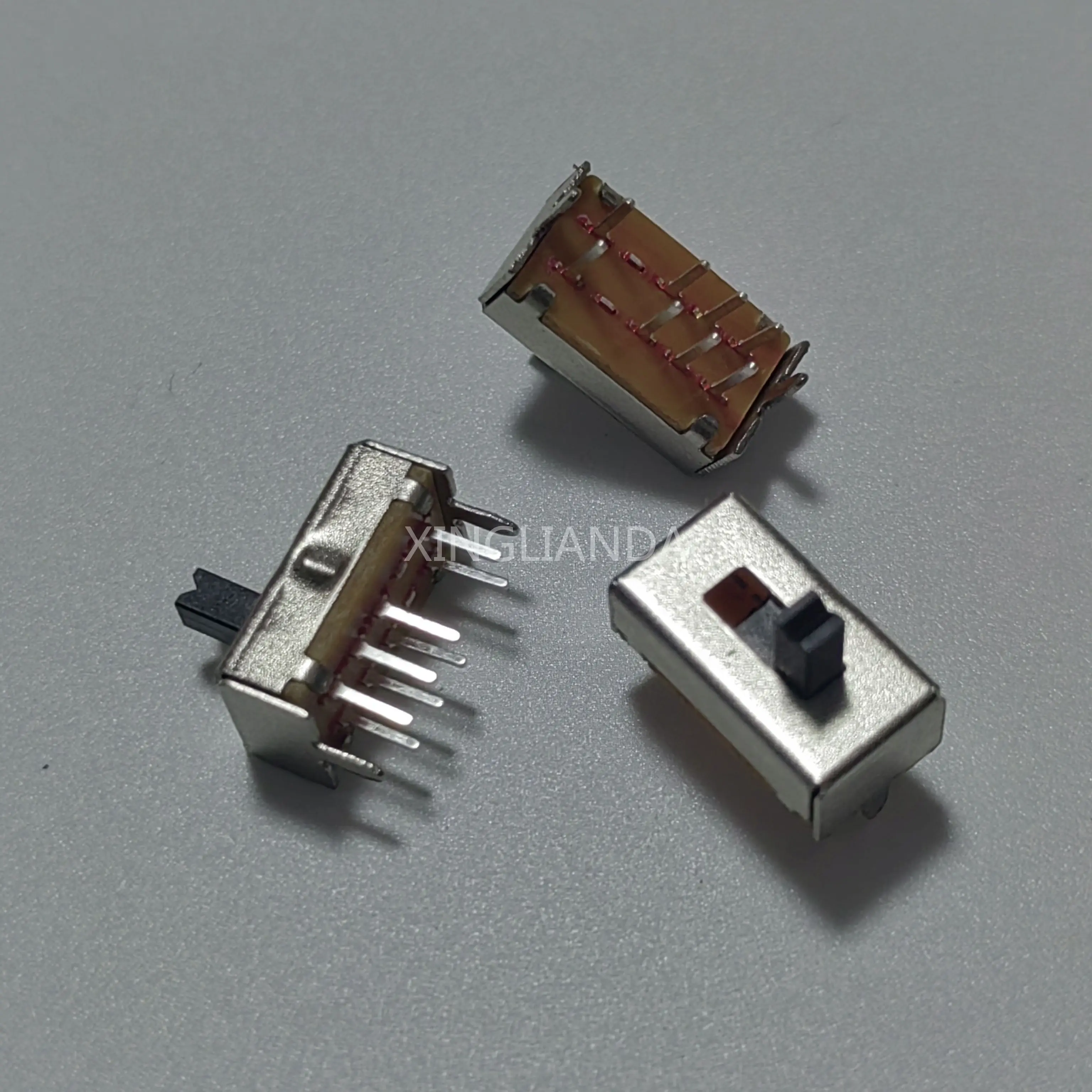 100PCS SS23D07 VG4 3 Position 2P3T PCB Panel Vertical Slide Power Toggle Switch 4MM