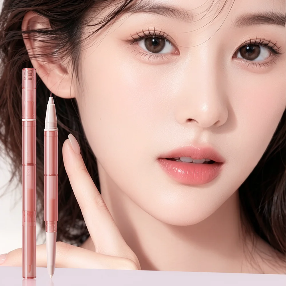 For Qiyuduola Dual Ended Beauty Pen Matte Shimmer Shades Eye Brightening Contouring Stick Portable Makeup Applicator Tool