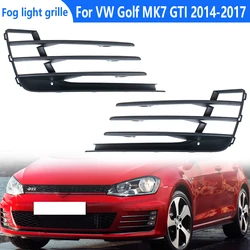 1Pair For VW Golf MK7 GTI 2014-2017 Matte Black Car Front Fog Light Grille Grill Lower Bumper Grill Cover 5G0853665E 5G0853666E
