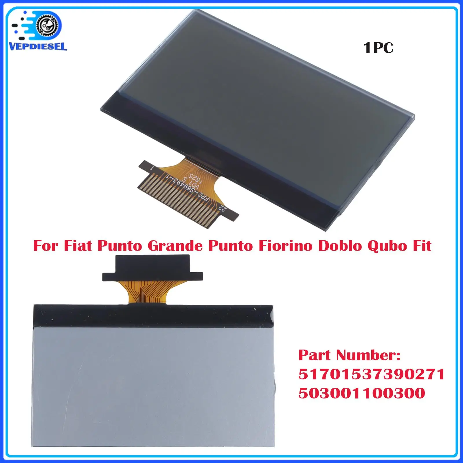 LCD Display 51822828 51828263 503003011600 For Fiat Punto Grande Punto Fiorino Doblo Qubo Fit Automatic Transmission Instrument