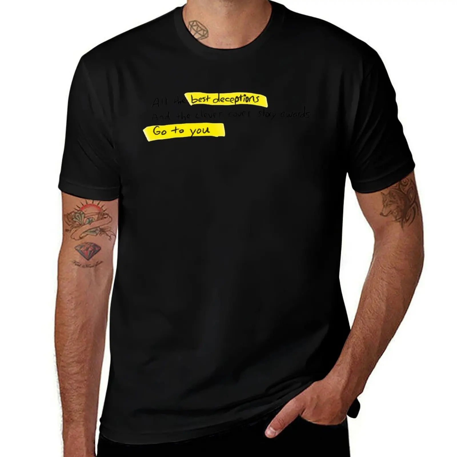The Best Deceptions handwritten lyrics T-Shirt Trend Art Print T-Shirt