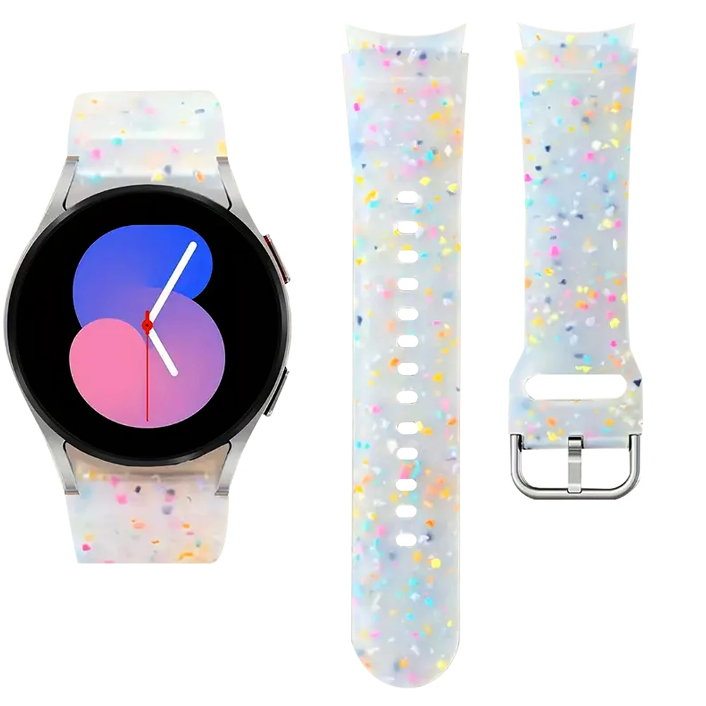 Correa de silicona para Samsung Galaxy Watch 7, 6, 5, 4 FE, banda de reloj inteligente para Galaxy Watch 6 Classic, 4 Classic, 5 Pro