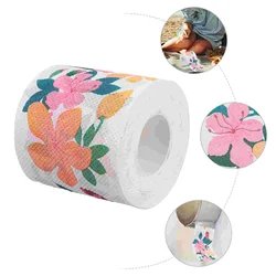 Rollo de papel higiénico impreso para el hogar, servilletas, pañuelos, suministros de núcleo, pulpa de madera virgen