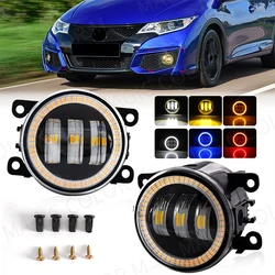 Angel Eye Fog Light For Ford Focus Fusion Fiesta Ranger C-Max Transit Tourneo EcoSport Edge Car DRL Fog Driving Lamp LED Lens