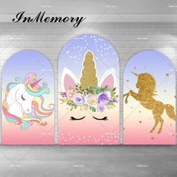 Unicorn Theme Arch Backdrop Cover Chiara Wall Party Decor Girls Pink Purple Baby Shower Birthday Party Photography Background