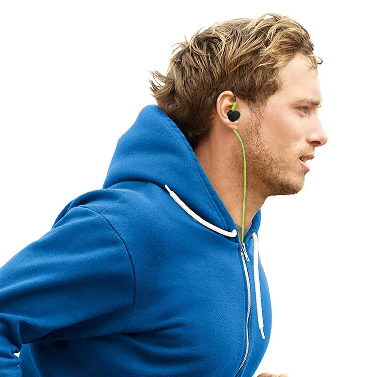 

Waterproof Earphones 3.5mm Jack in Ear Earbuds Wired Headset Superior Bass Memory Wire Green Headphone Waterproof Earphone