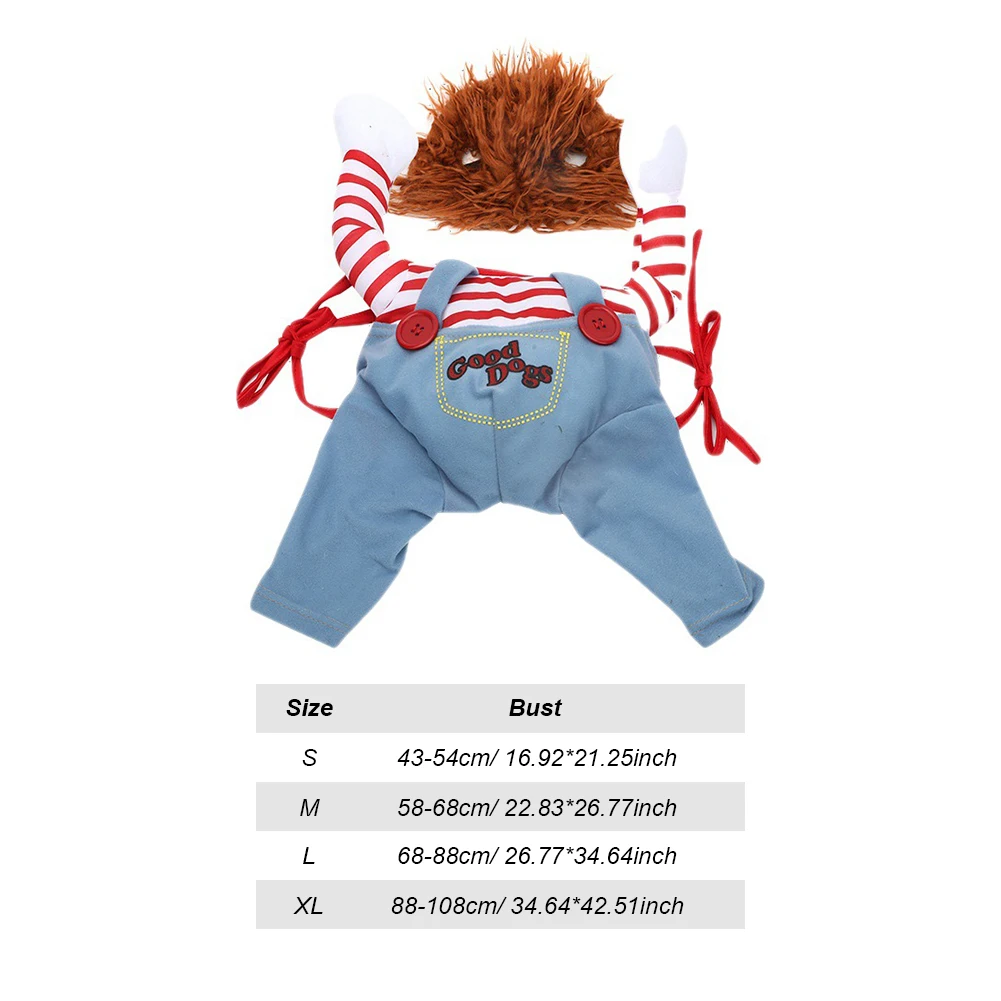 Halloween Dog Costumes Funny Pet Clothes Adjustable Dog Cosplay Costume Sets Novelty Clothing For Medium Large Dogs Pets Clothes