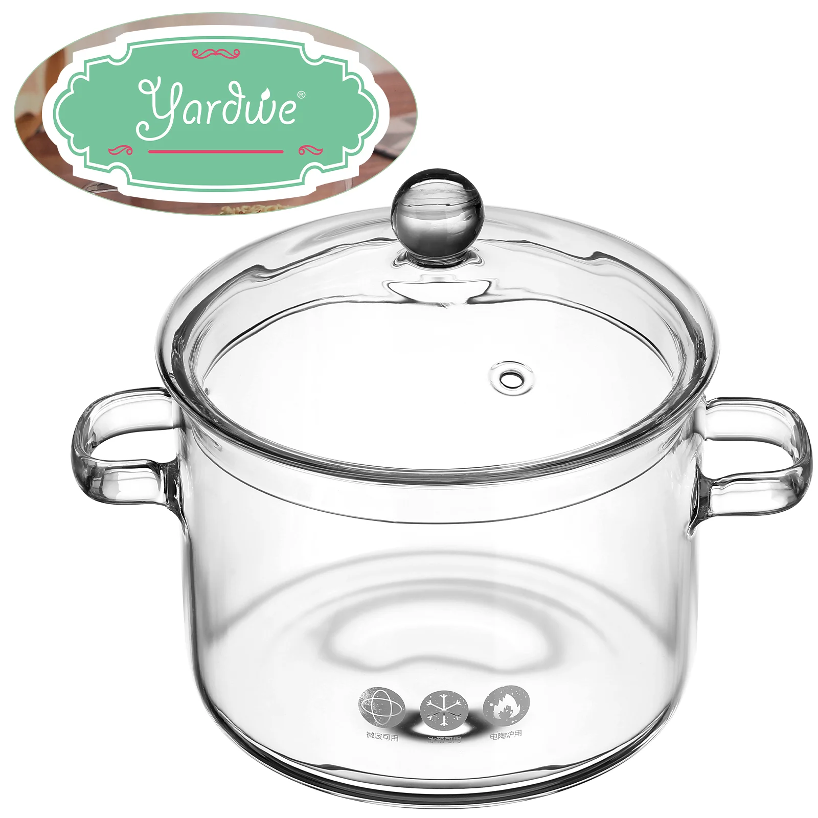 Cover Glass Saucepan Baby Camping Cookware Noodle Pot High Borosilicate Cooking for Stove