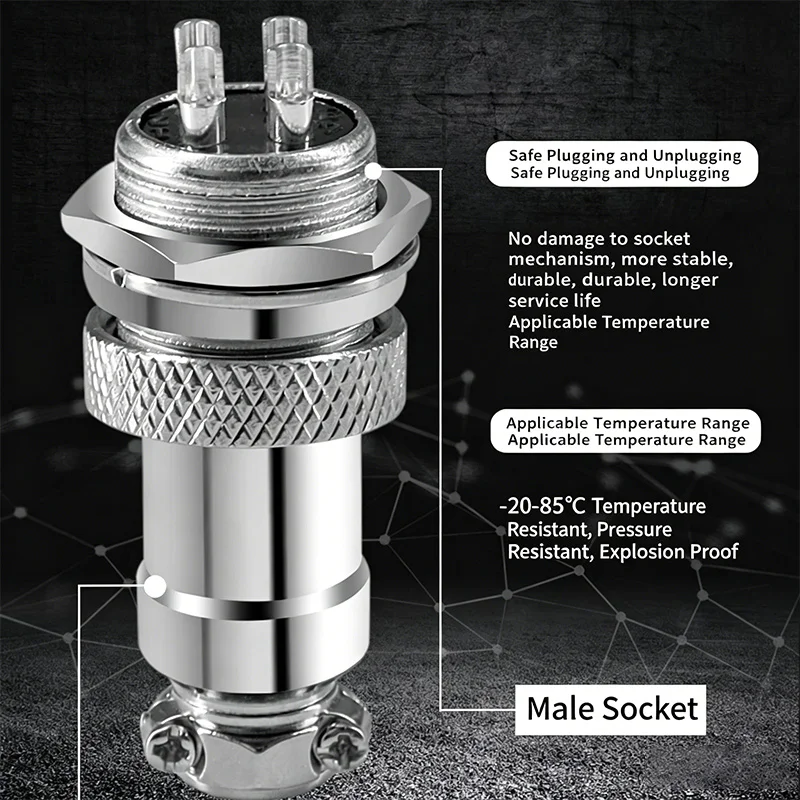 GX16 1 to 2 Wire Splitter 2/3/4/5/6/7/8/9/10 Pin Connector Cable 1 Male Split 2 Female Aviation Plug Male Female Adapter Line