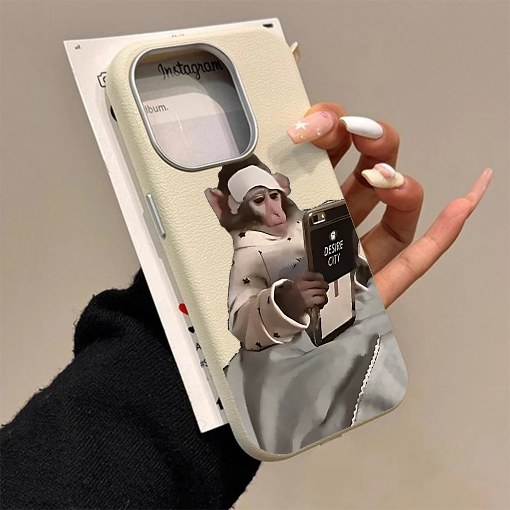 Case For Samsung Galaxy S21 S25 S24 S23 Ultra S22 Plus FE A57 A56 A55 A54 A36 A35 A34 5G Shockproof Funny Monkeys Leather Fundas