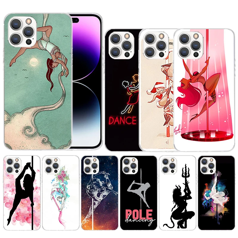 Pole Dancer Dancing Soft Cover for iPhone 15 14 13 12 Mini 11 Pro Max Print Phone Case X XS XR 7 Plus 8 + SE Pattern Coque