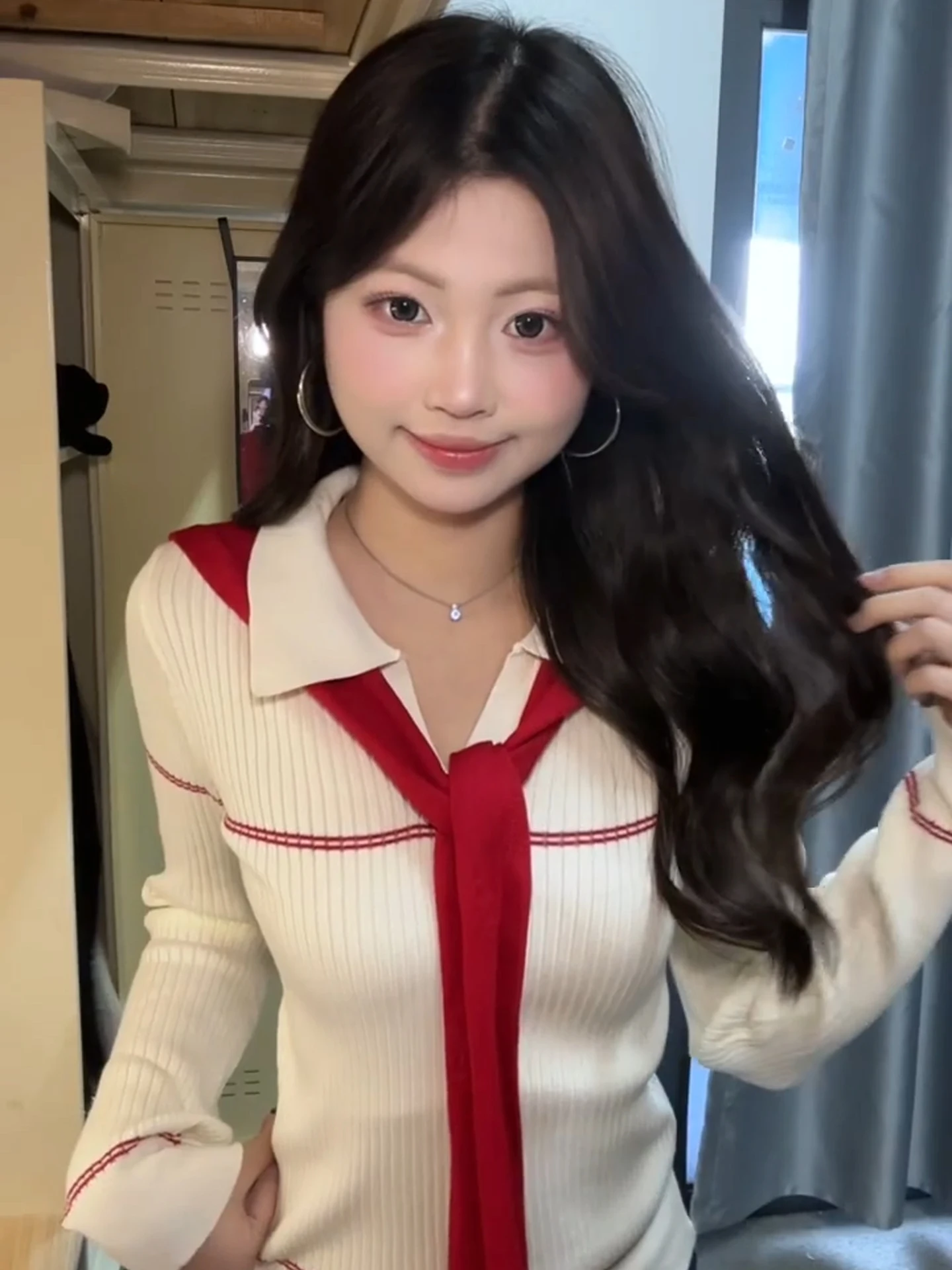 

Korean Sle Color Blo Long Sve Ne Knitted Sweater Women's Spring Slim Fit Inner Wear Top Faionable Casual Wear