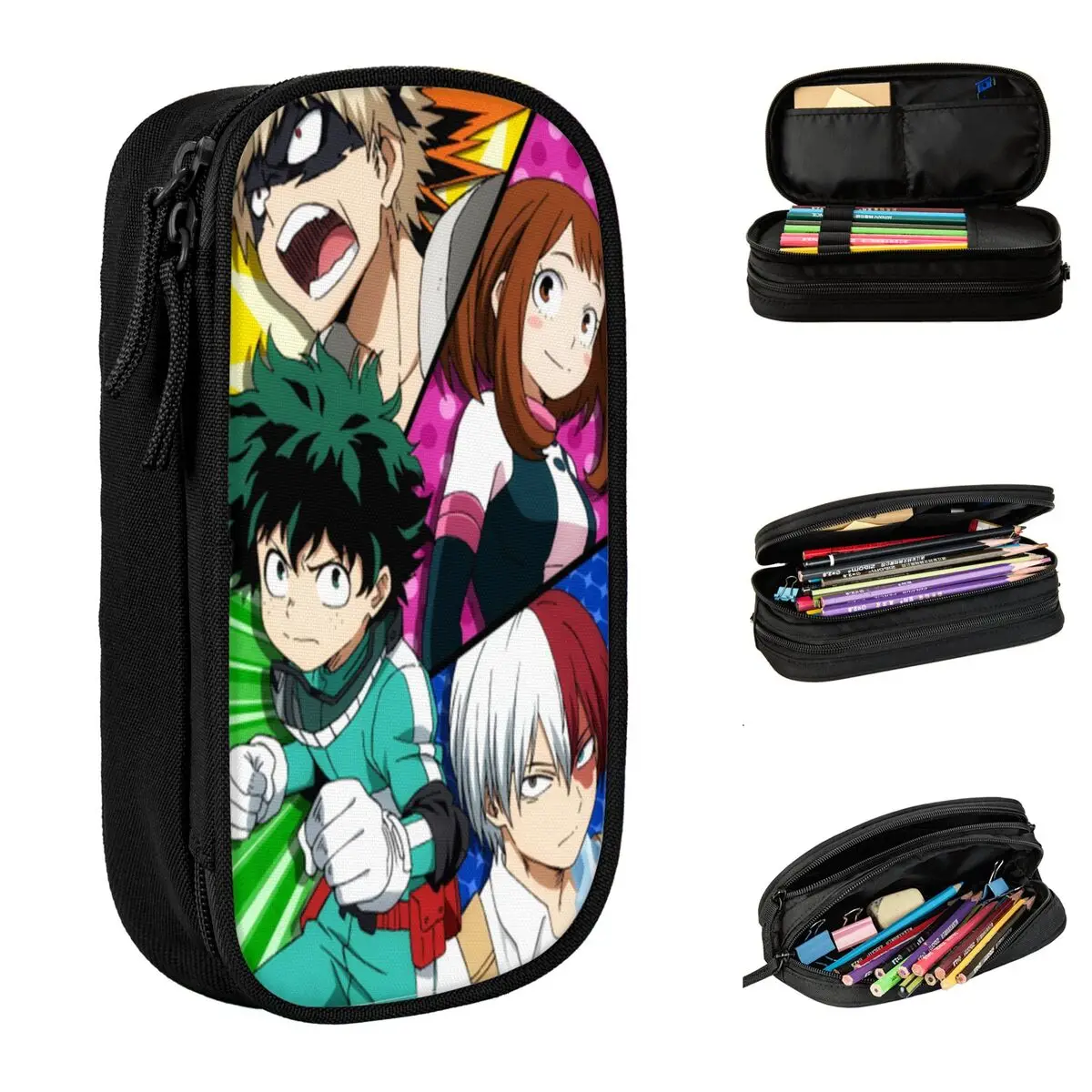 

Пенал My Hero Academia (Боюханги) / Boku No Hero Academia, органайзер для ручек, для девочек и мальчиков, для сумки, офиса, канцелярии