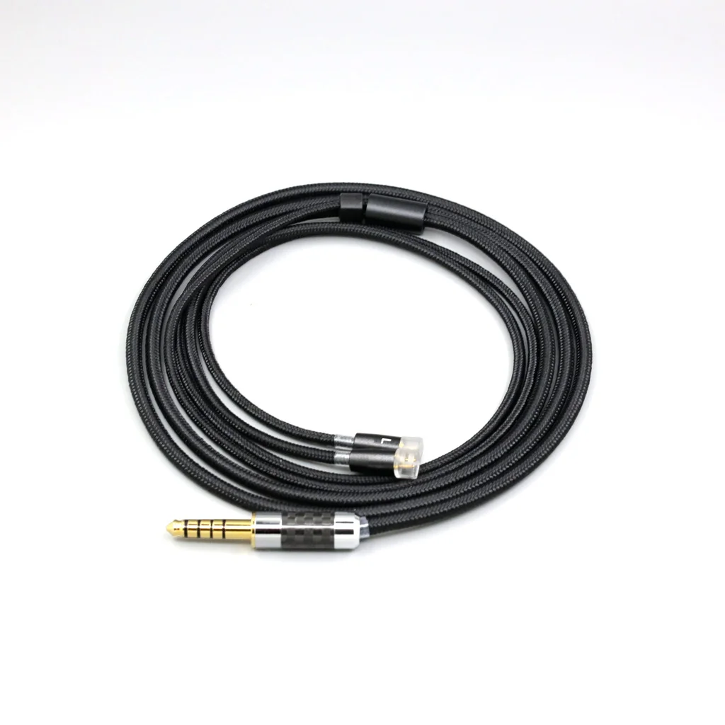 3.5 ミリメートル 2.5 ミリメートル XLR 4.4 ミリメートルスーパーソフトヘッドフォンナイロン OFC イヤホンケーブルゼンハイザー IE8 IE8i IE80 IE80s 金属ピン 7552