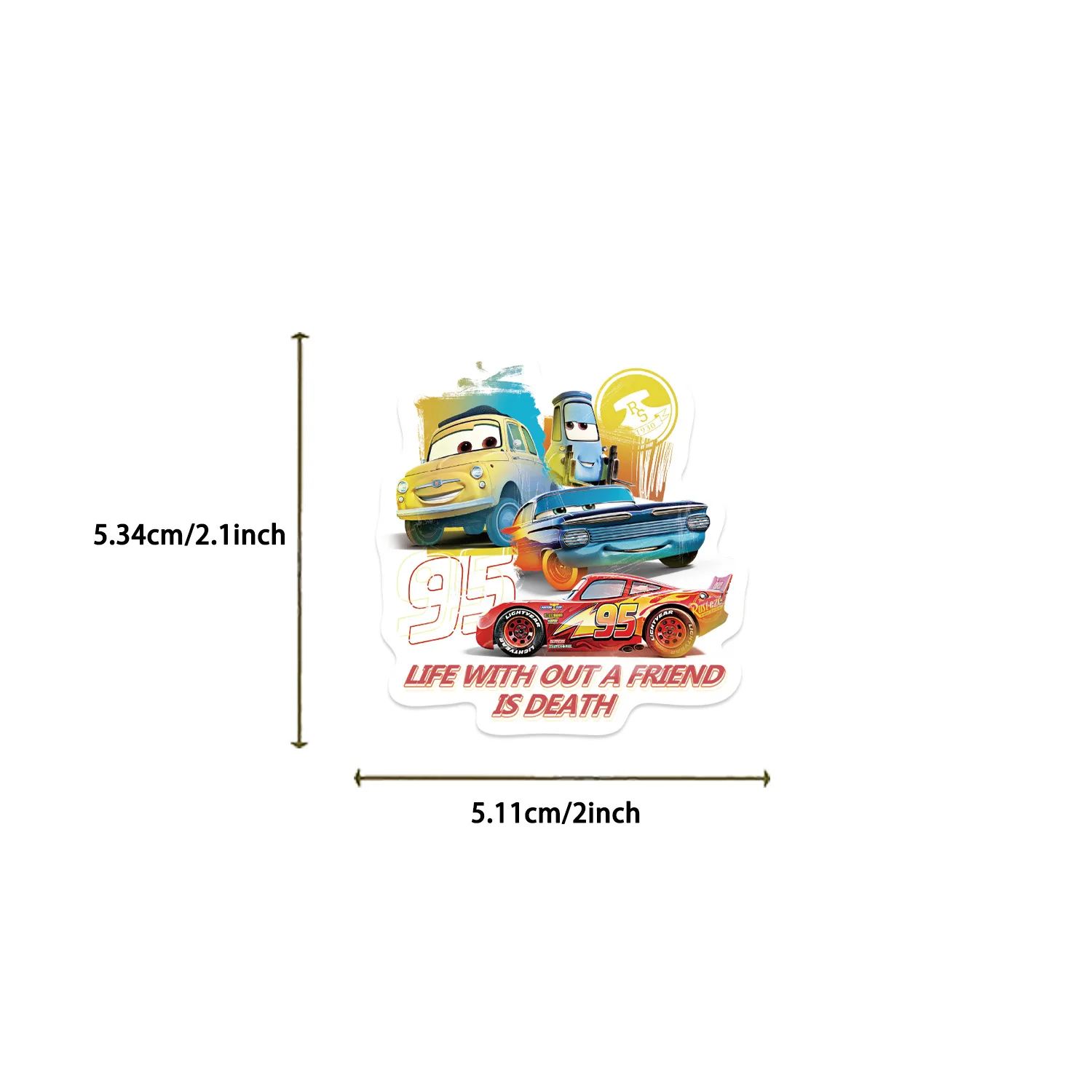 

50PCS Disney Animated Movie Cars Inspirational Quotes Stickers Waterproof Doodle Creative Decorative Decal Children's Toys Gifts