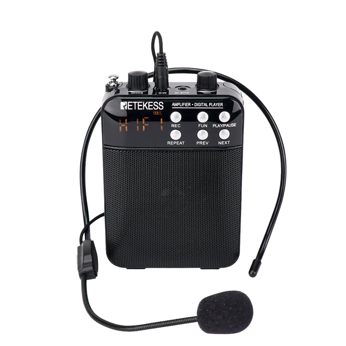 Top! TR619 Megaphone Portable 3W FM Recording Voice Amplifier Teacher Microphone Speaker Mp3 Player FM Radio for Tour Guide