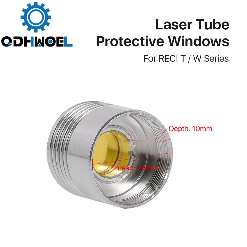 QDHWOEL Co2 Laser Tube Protective Windows RECI W/T Series Laser Protective Optical Accessories For RECI Series Laser Tube