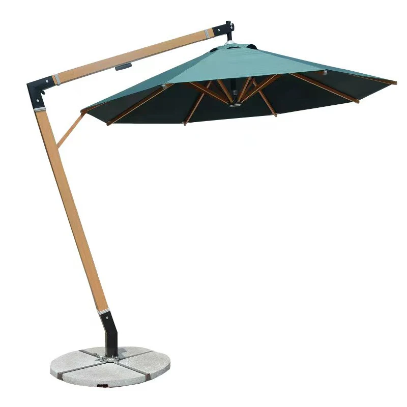 Large Hanging 7-shaped Parasol Commercial Outdoor Patio Parasol Adjustable Shade Angle  Suitable for Gardens Cafes and Beaches