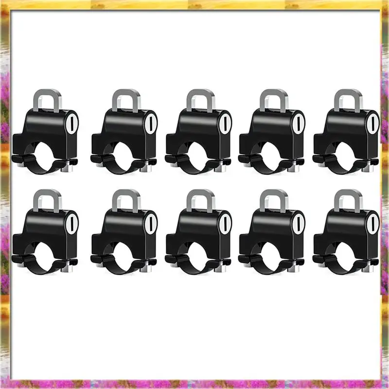 

Budget-Friendly 10PCS Nti-Theft Helmet Lock Handlebar Mount Motorcycle Electric Motorbike Security Metal Lock 22Mm-24Mm Withkeys