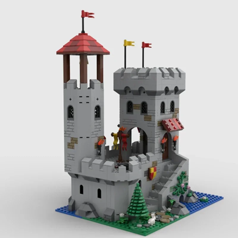 كتل بناء MOC-Castle للأطفال ، طوب تجميع ذاتي الصنع ، هدايا العيد ، نموذج القلعة ، العطلة ، البؤرة الاستيطانية ، التقنية ، Moc