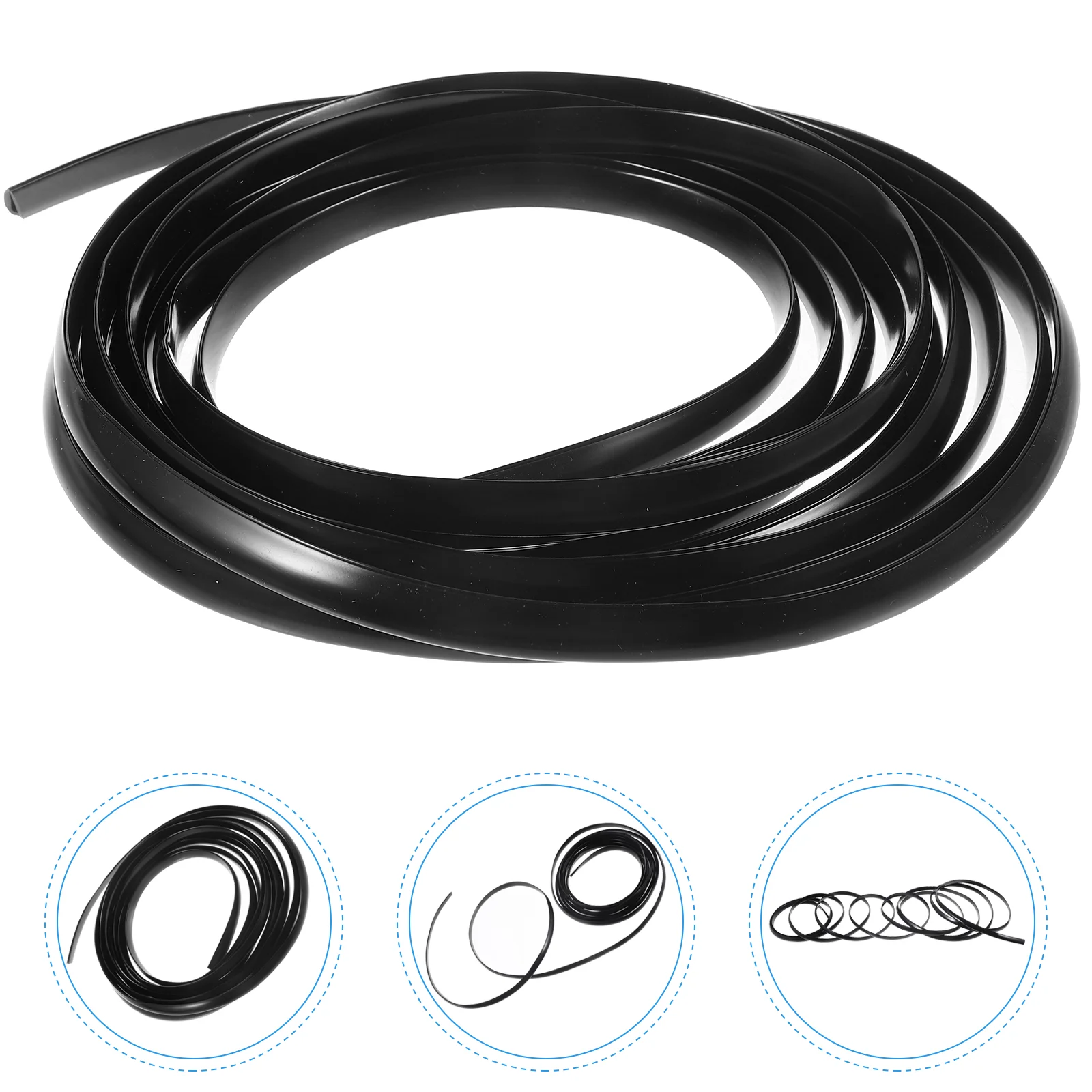 

4M Black PVC Car Door Anti Scratch Sealing Strip Invisible Protectors Easy Install Self Adhesive Durability