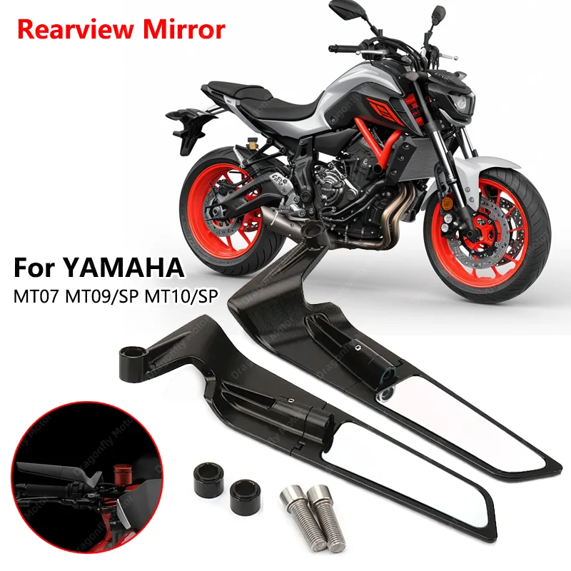 

New For YAMAHA MT 07 MT07 MT 09 MT09 SP MT 10 MT10 SP Motorcycle Wing Mirrors Rearview Rotating NEW Rearview Side Mirror