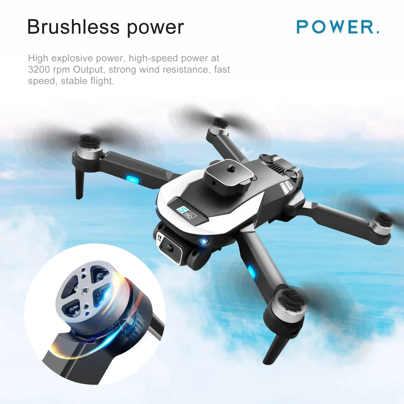 New S150 Remote Control Folding Brushless Aircraft Optical Flow Localization Electric High Definition Aerial Photography Uav