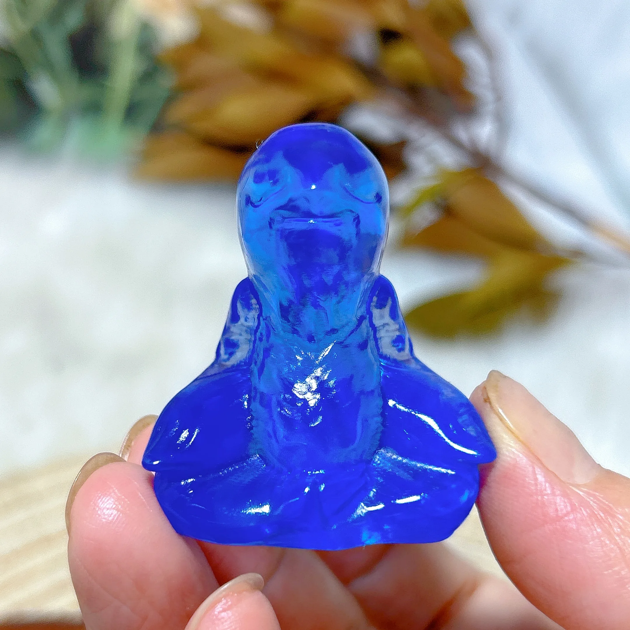 

Healing Blue Opalite Sloth Carving Crystal Energy Polished Gemstones Reiki Ornament Ore Room Decor Home Decorations Gift