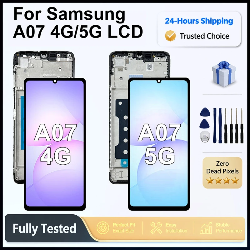 Image of 6,7-Zoll-Display für Samsung Galaxy A07 4G A075B LCD-Display Touchscreen-Digitizer für Samsung A07 5G SM-A076B Bildschirmersatz