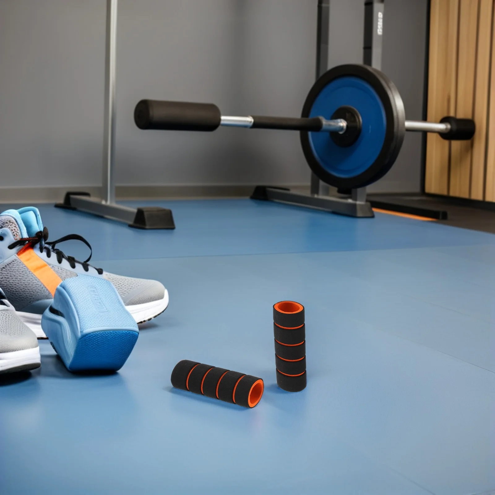 6 قطعة مقبض الإسفنج السيطرة مجموعة ل المدخل سحب ما يصل القضبان عدم الانزلاق قبضة منصات الحديد كم حامي أجهزة لياقة بدنية #4