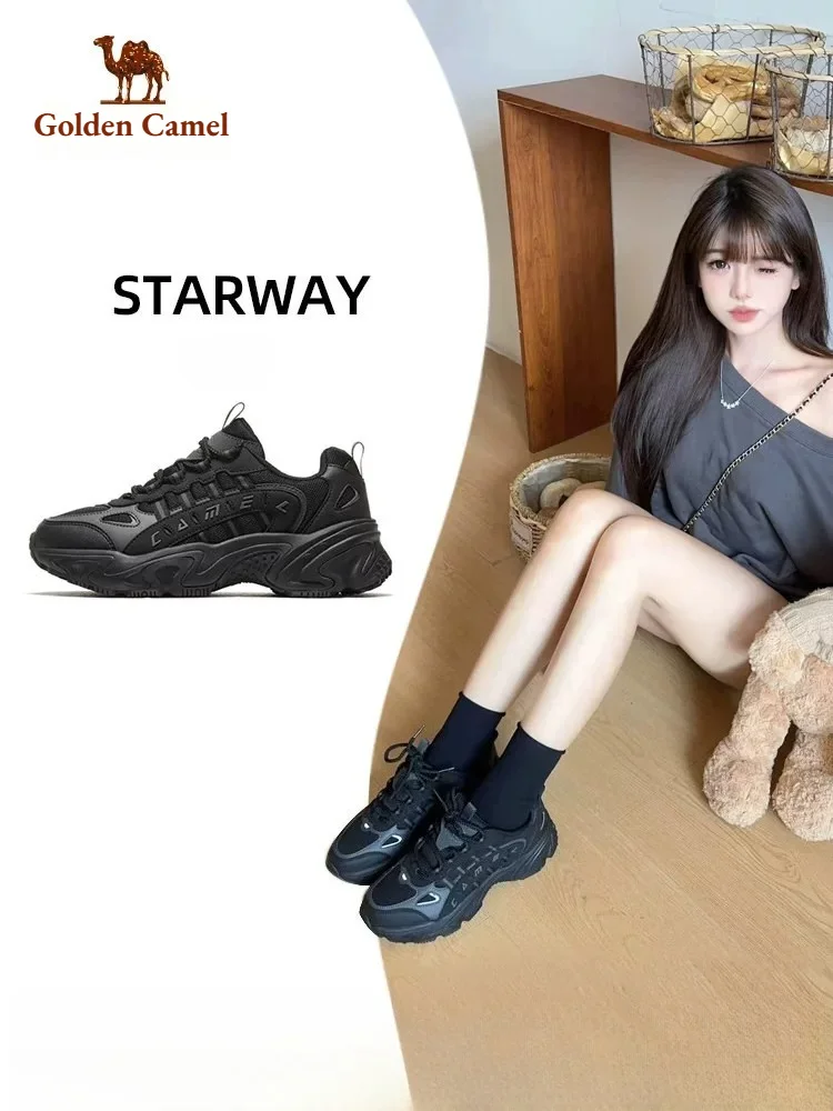 GOLDEN CAMEL Sports Running Shoes Women and Men Cushion Retro Sneakers Non-slip Comfortable Casual Shoes for Men 2024 Autumn