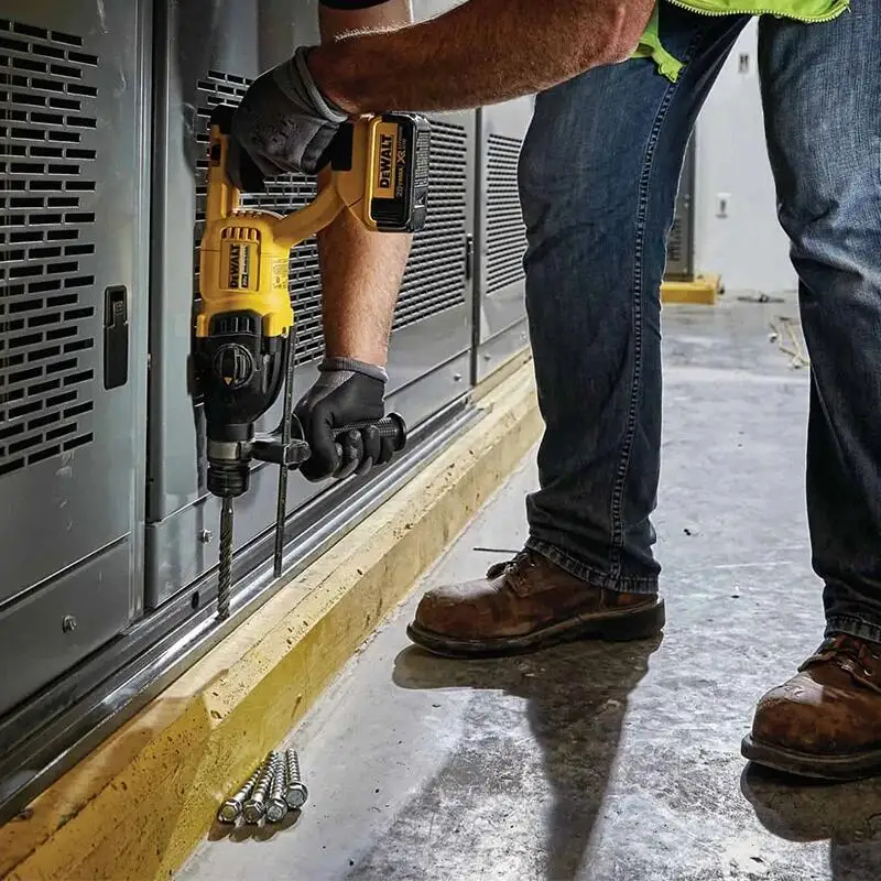 DEWALT DCH133 20V Brushless 1” D-Handle Rotary Hammer Drill Variable Speed Rechargeable Drill Battery Charger Set Power Tool