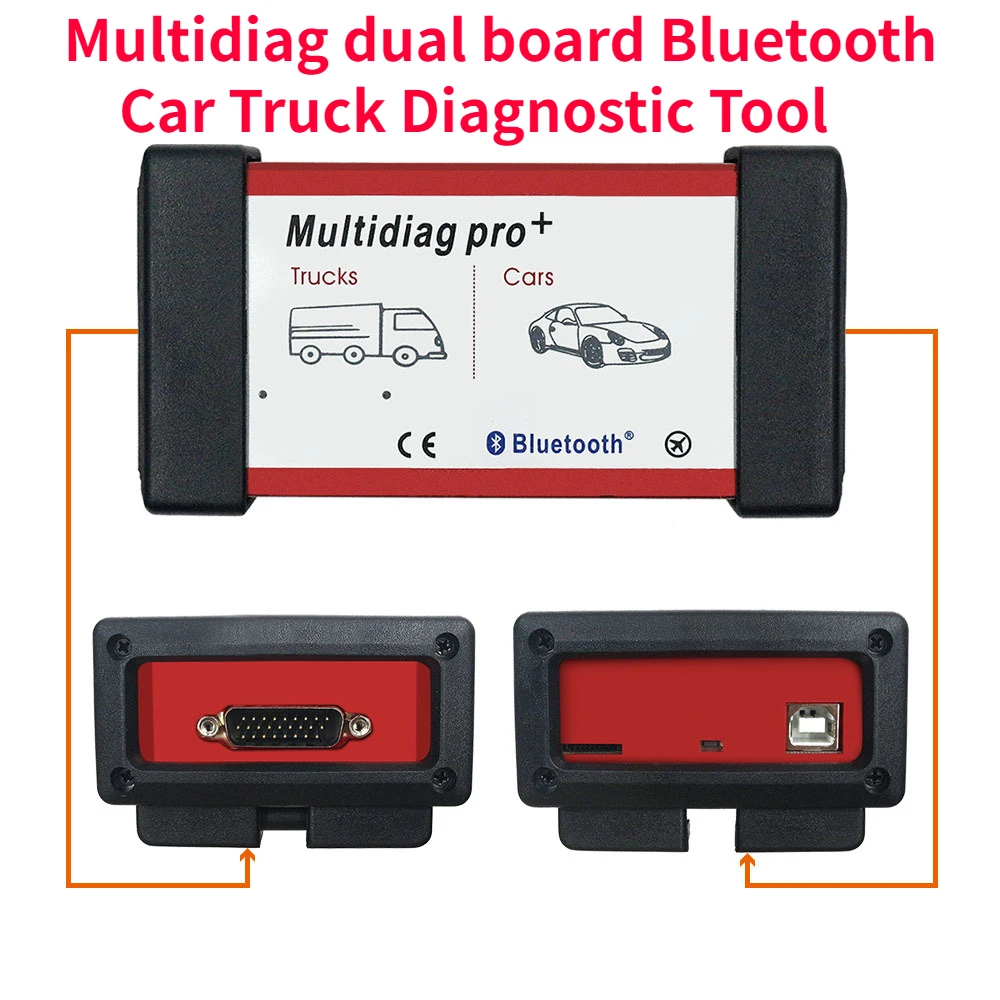 

Multidiag V3.0 dual board Bluetooth Car Truck Diagnostic Tool DS150E OBD 9241A tcs V3 2020.23 DS150 OBD2 Scanner Auto tools