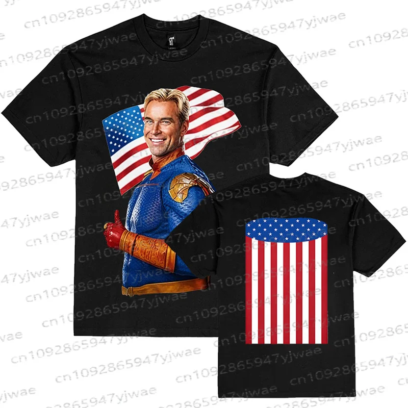 American TV The Boys Homelander Grafik-Baumwoll-T-Shirt, Sommer-Streetwear, Y2k, kurzärmelig, modisch, lässig, Vintage, Eltern-Kind-T-Shirt – Detail 10