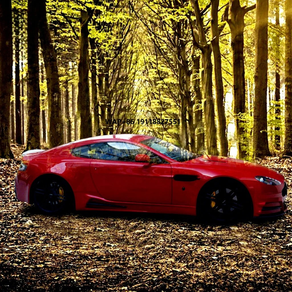 MSY Style Carbon Fiber Side Skirts Rear Diffuser Car Bumper Body Kit for Aston Martin Vantage V8 Bodykit