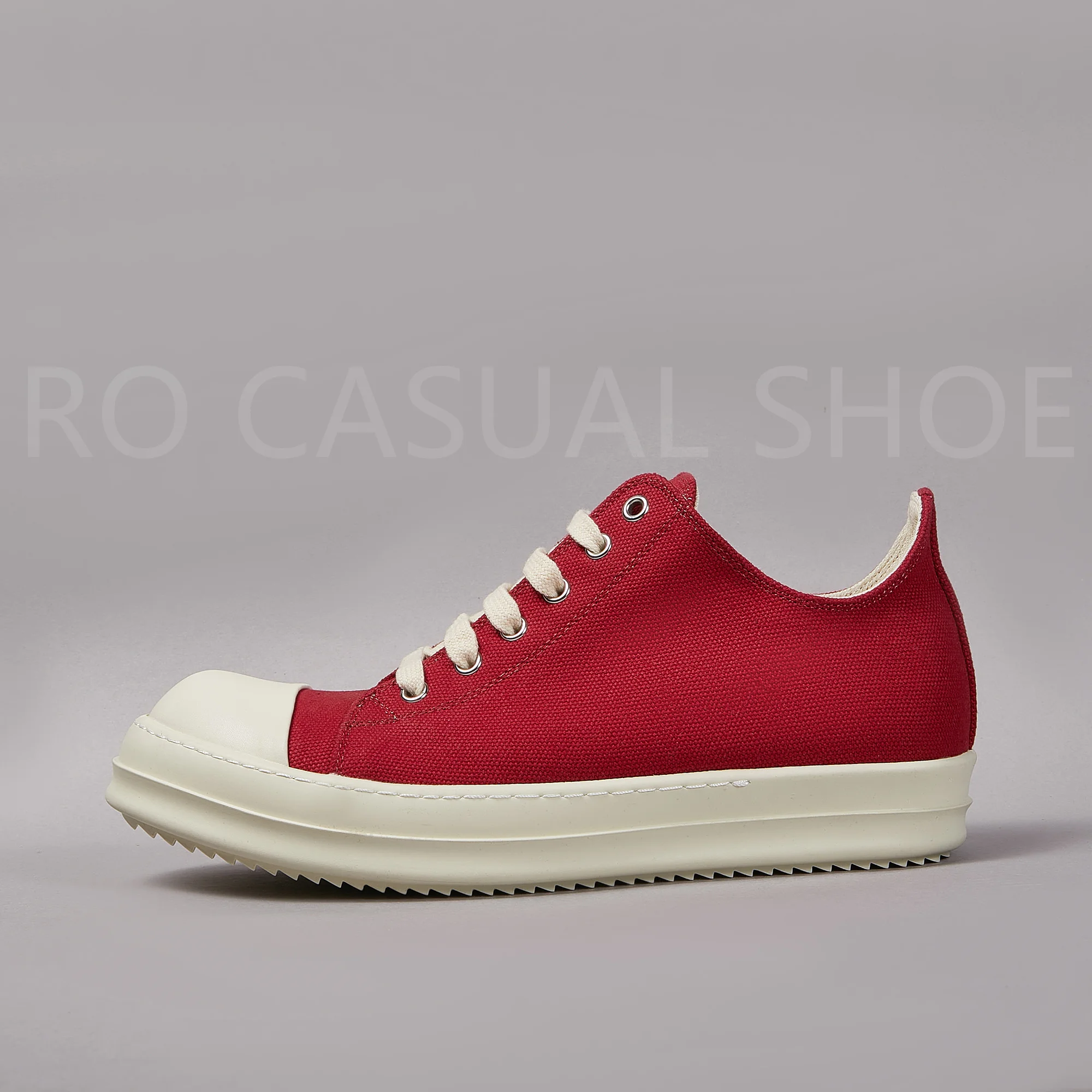 

Ricks Outdoor Luxury Red Canvas Low Top Quality Owens Men Shoe Lace Up Women Sneaker Fashion Casual Owens Design boots & Shoes