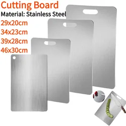 Titanium Cutting Boards for Kitchen Stainless Steel Cutting Board 304 Stainless Steel Double-Sided Food Grade Cutting Board