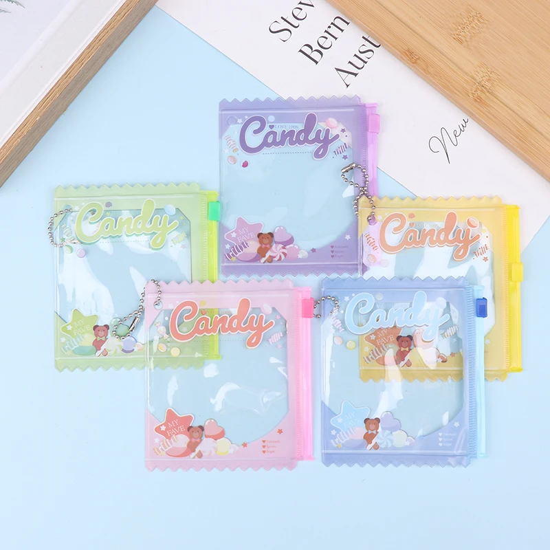 5pcs Candy Bag puntelli Badge Storage Display Bag ciondolo custodia protettiva per carte Shell