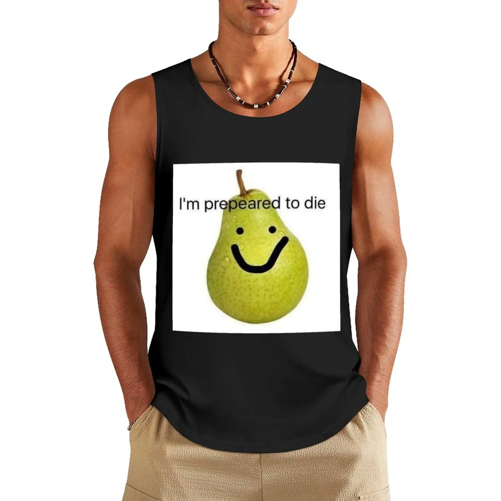 

prepeared to die Tank Top Men's cotton t-shirt anime top