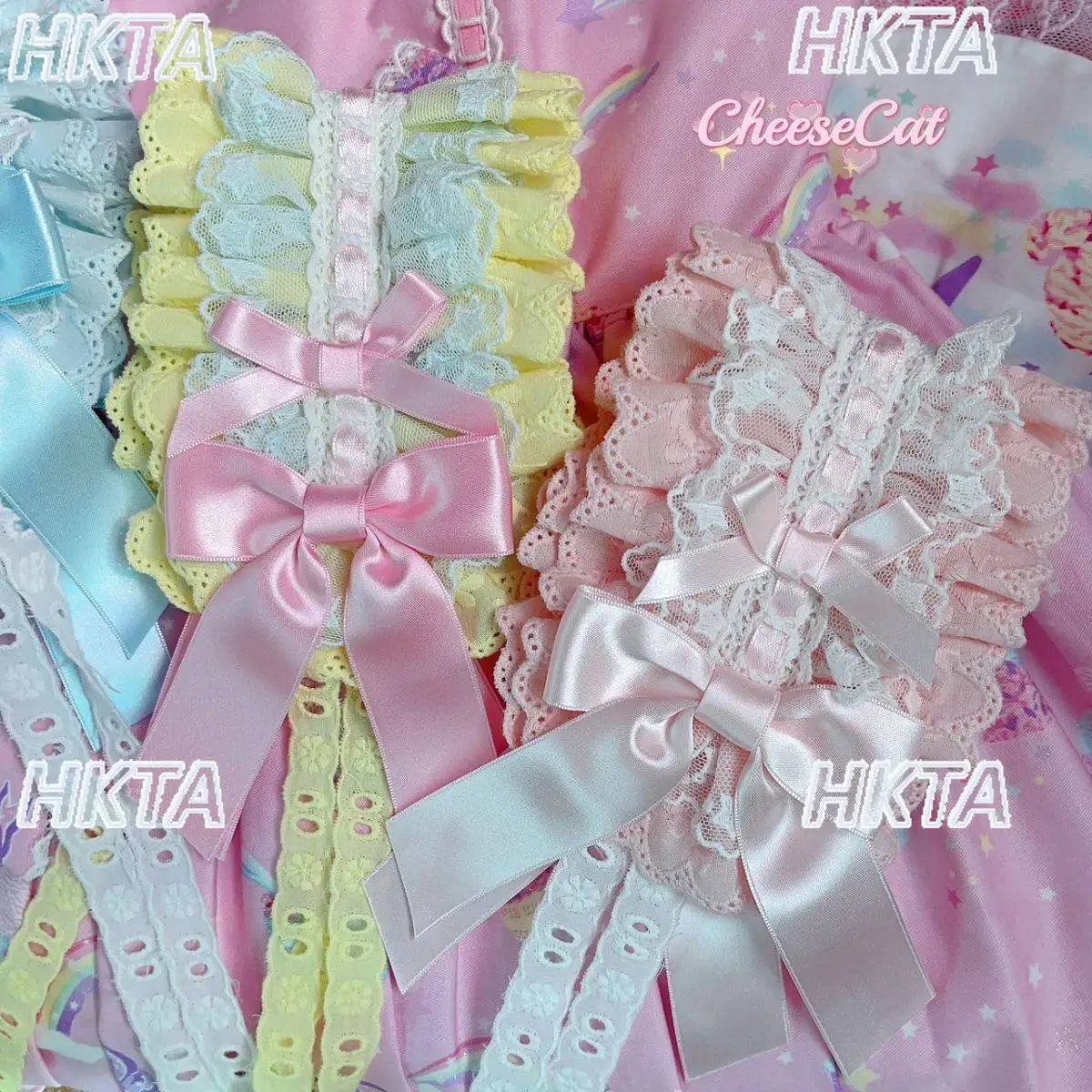 

Милые заколки для волос в стиле Лолита, ручной работы, с лентами и бантами, аксессуары для волос в стиле Лолита, женские повязки для волос, головные уборы для косплея