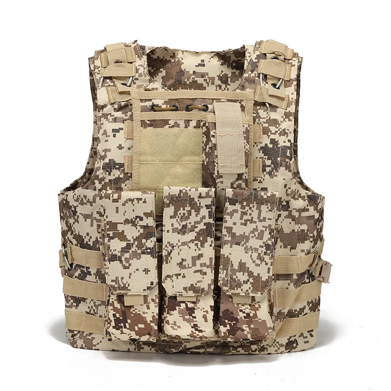Chaleco táctico MOLLE camuflaje airsoft asalto caza combate seguridad - imagen 2