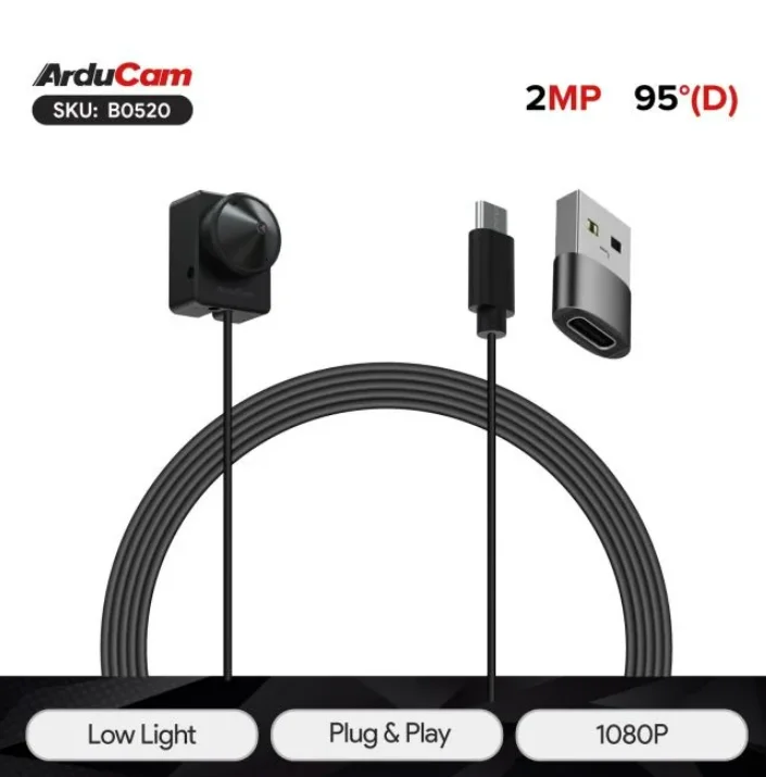 

Модуль USB-камеры Arducam 2 МП при слабом освещении с объективом M12