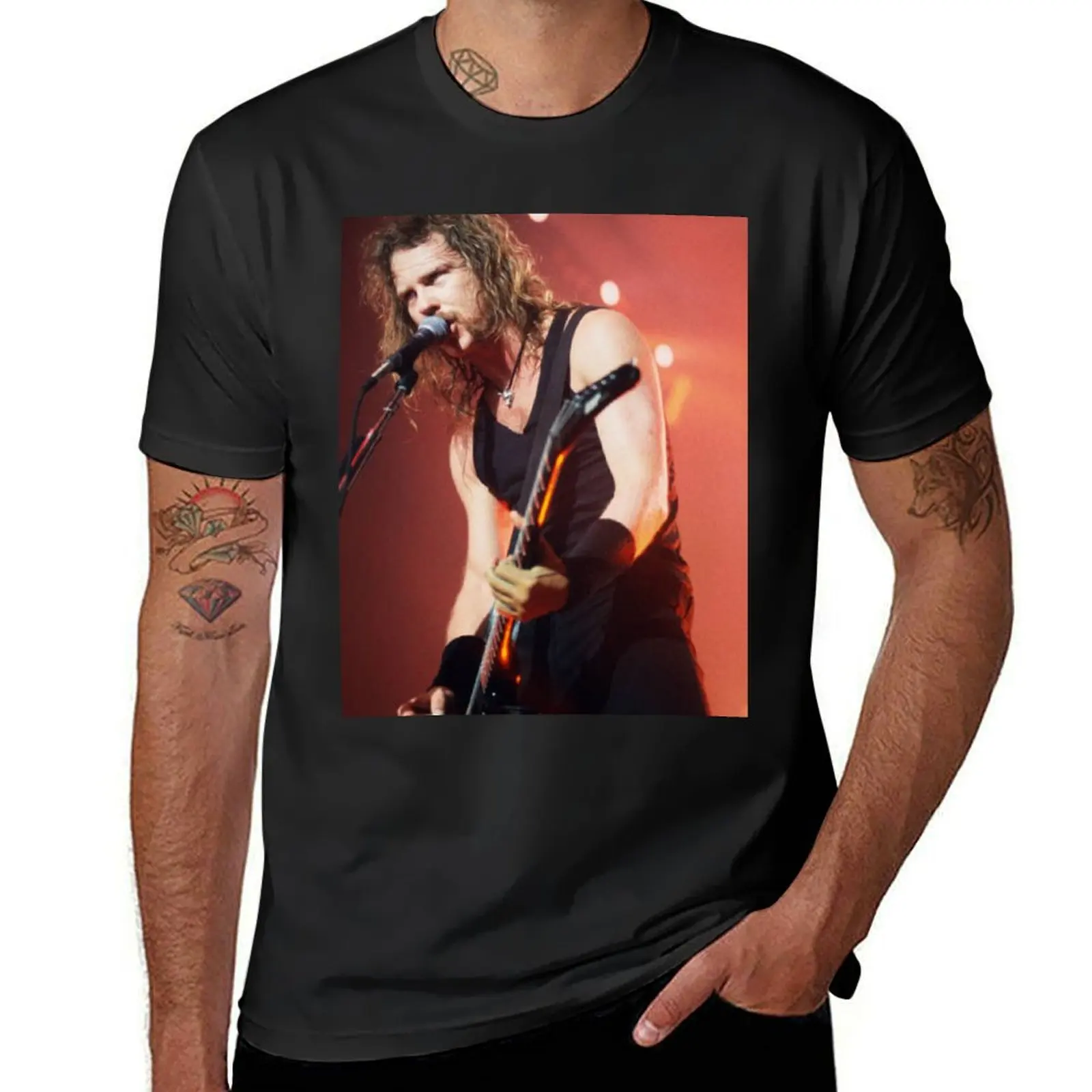 James Hetfield T-Shirt plain sports fans customizeds T-shirts for men cotton